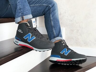 New balance кроссовки зимние мужские 44,45.46 размер ботинки нубук мех черные