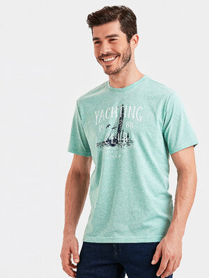 Мятная мужская футболка LC Waikiki / Лс Вайкики Yachting Club