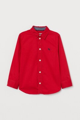 1- 2/2- 3/7-8 лет H&M новая фирменная натуральная рубашка модная классика для мальчика