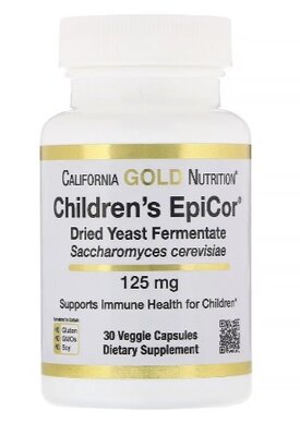 California Gold Nutrition Детский премиальный эпикор 30 капсул Children's EpiCor 125 mg 30 caps