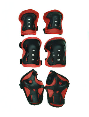 Комплект защиты Sports Helmet 3 в 1 размер S-M красный С34590 
