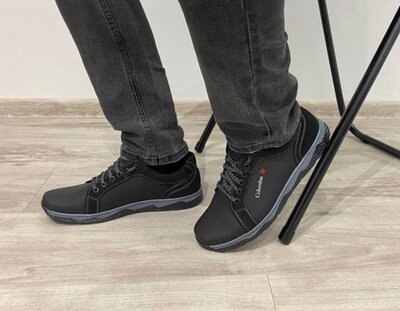 Кроссовки туфли мужские черные Клс-27-Ч