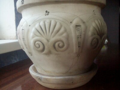 Горшок керамика ,большой в античном стиле