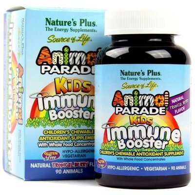 Natures Plus Детские витамины бустеры для иммунитета парад животных Animal parade booster