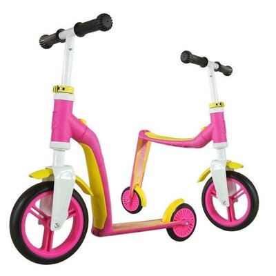 Scoot and Ride Highwaybaby Самокат-Беговел 2 в 1 розовый Scooter and Ride On Toy