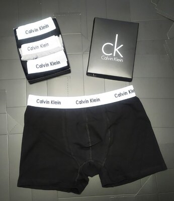 Набор мужских трусов Calvin Klein 3 шт в подарочной упаковке Мужские трусы боксеры транки