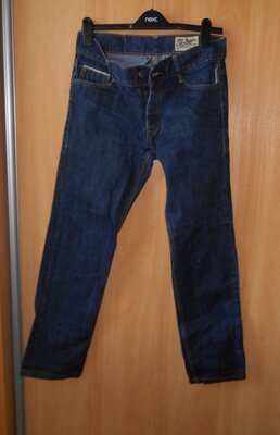 мужские джинсы 30/32 Dragon Fit темносиние на пуговках. длина-100. если в подвернутом состоянии-90 