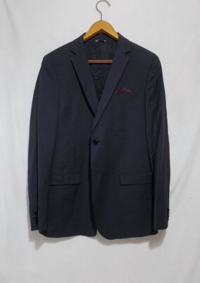 Новый пиджак слим темно-серый тонкая шерсть Manuel Ritz 48-50р б. рост
