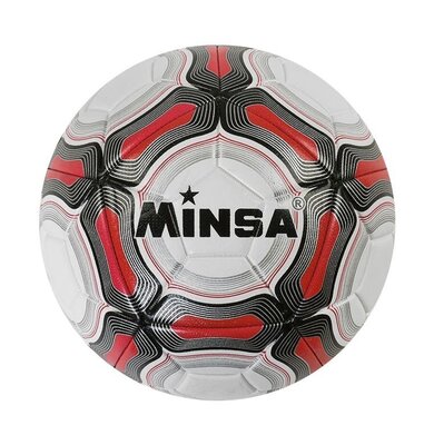 Мяч футбольный красный C40156 minsa