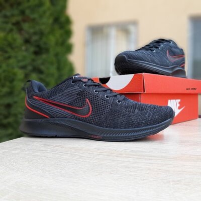 Кроссовки мужские Nike Zoom Air, черные с красным