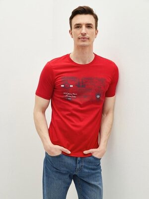Красная мужская футболка LC Waikiki / Лс Вайкики
