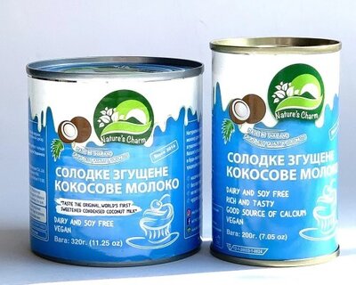 Кокосовая сгущенка Без лактозы Без яиц Без глютена Без Гмо випарене 7.2% Nature's Charm Ukraine Сгу
