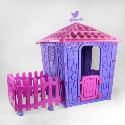 Детский игровой домик с оградой Pilsan Stone 06-443 сиренево-лиловый