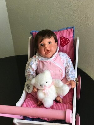 Sweet baby bear girl, Lee Middleton Original dolls