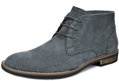 Мужские ботинки Bruno Marc Grey Suede Leather Lace Up Oxfords Desert Boots Сша. Оригинал. 88