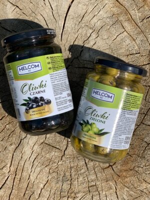 Оливки зеленые и черные без косточки Helcom 330гр. , Польша