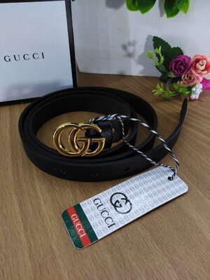 Ремень Gucci Гуччи реплика узкий кожаный женский ремень 2 см бляшка цвет золото