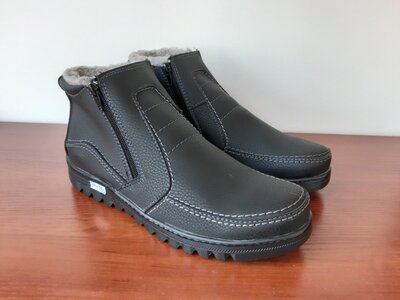 Ботинки мужские зимние черные - черевики чоловічі зимові чорні