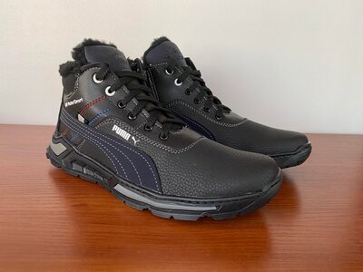 Ботинки мужские зимние черные спортивные - черевики чоловічі зимові спортивні чорні