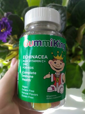 GummiKing, Эхинацея с витамином С и цинком Для детей, 60 жел детские витамины zinc vitamin c