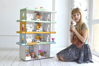 Кукольный домик для LOL Многоэтажка с светом 53 единицы мебели