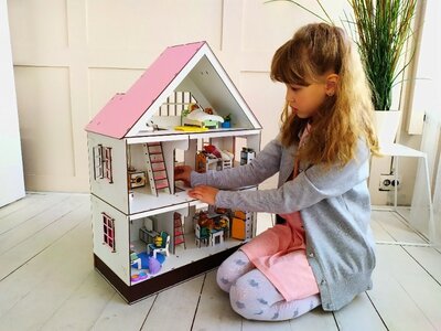Кукольный домик для LOL Таунхаус с мебелью и текстилем