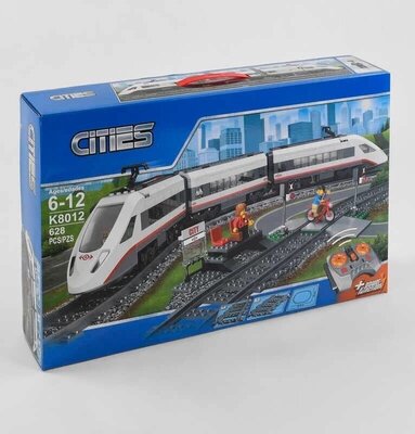 Конструктор Лего Сити Скоростной Пассажирский Поезд на управлении 628 дет аналог Lego Train 60197