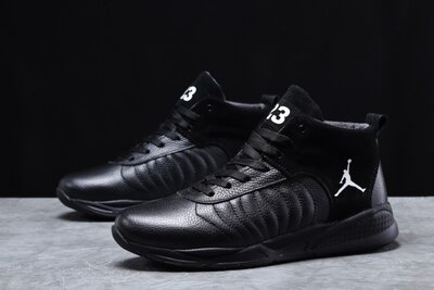 Зимние кроссовки мужские высокие Jordan 23, черные