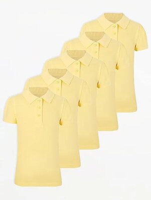 7-8 лет 128 см новая фирменная футболка поло блузка девочке в школу и не только