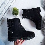 Ботинки женские зимние черные ,черевики жіночі чорні зимові