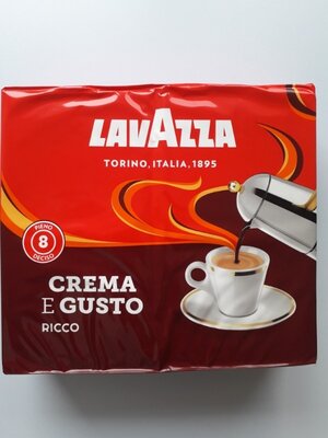 Итальянский молотый кофе Lavazza crema e gusto RICCO 2х250