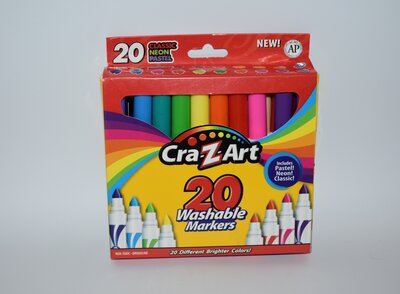 новый большой набор разноцветных маркеров 20 super washable markers broad line brighter colors nonto