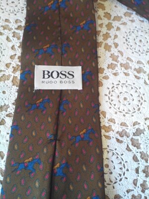 Винтаж галстук мужской от hugo boss, натуральный шёлк италия