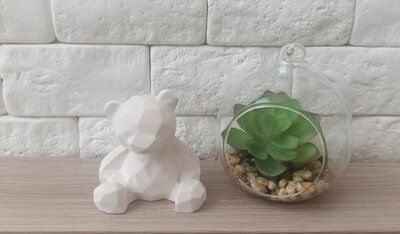 Полигональная фигурка мишка. медведь декор для дома Hand Made
