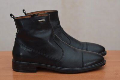 Черные кожаные мужские ботинки Geox Respira. 41 - 42 размер. Оригинал