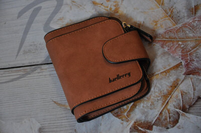 Baellerry Forever Mini, замшевий жіночий гаманець коричневий