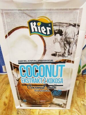 Кокосовое молоко Kier 1 л Натуральное кокосовое молоко 1 л Kier Таиланд 