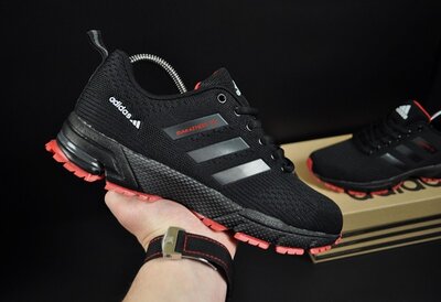 Кроссовки мужские Adidas Marathon Tr, черные с красным