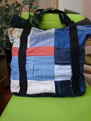 Огромная сумка-мешок пляжная шоппер экосумка