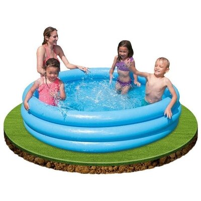 Круглый надувной бассейн для детей от двух лет Intex 58446 «Кристалл» размер 168 38 см объем 581
