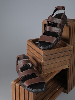 Продано: Кожаные мужские сандали на пряжках, летние мужские босоножки кожа