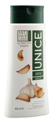 Мужской шампунь против выпадения волос с экстрактом чеснока Unice, Турция