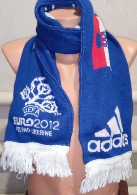 Брендовый теплый шарф Adidas . Евро 2012. Хорватия