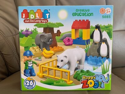 Конструктор для малышей JDLT Зоопарк 26 деталей