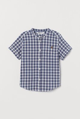 4-5/5-6 лет 116 лет H&M новая фирменная хлопковая рубашка тенниска клетка мальчику