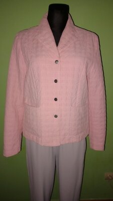 Демисезонная женская стеганная куртка р. 48 розовая