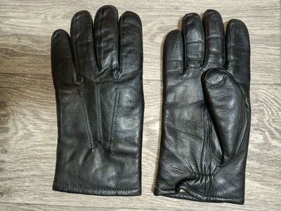 Кожаные утеплённые мужские перчатки L размер 8 1/2 кожа натуральная Австрия