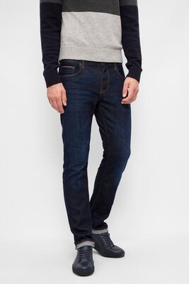 Шикарные классические синие джинсы немецкого бренда liv v&d р. 50 34/36 новые с бирками