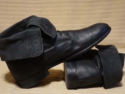  Хулиганские черные кожаные ботинки H by Hudson Англия 42 р.