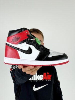 Мужские Кроссовки Nike Air Jordan 1 White Red AAA 41-42-43-44-45